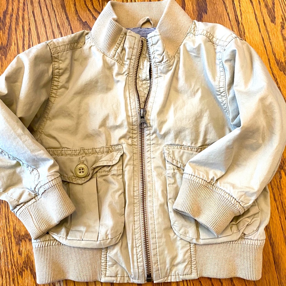 Baby Gap Zipper Tan or khaki Jacket 18-24mo
